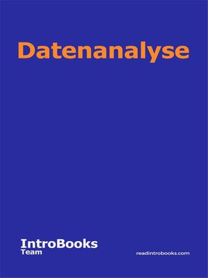 cover image of Datenanalyse
